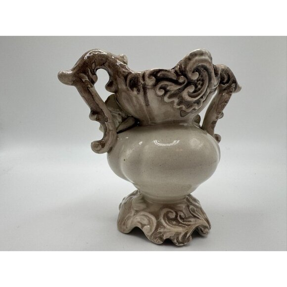 Vintage Signed Bassano Made in Italy Vase Yellow Roses 3D 3.5" tall - Picture 5 of 16